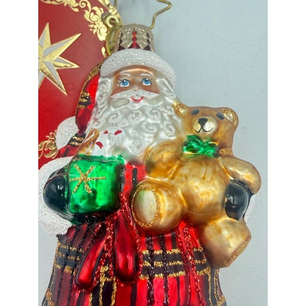 NWT Christopher Radko Santa Christmas Ornament Sweet Slumber Treat Gem Bear 2025